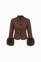 Chinese Knot Faux Suede Jacket