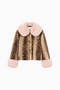 Bambi Print Faux Fur Jacket