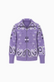 Cardigan mit Stehkragen und Paisleymuster