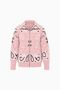 Paisley Motif Stand-Collar Cardigan