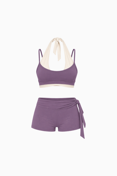 Set sportivo a strati con top all’americana