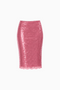 Gonna midi impreziosita da paillettes con bordo in pizzo