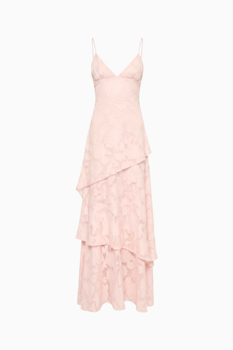 Blush Ruffle-Tier Maxi Dress FEHLT RÜCKSEITE UND WASSERZEICHEN
