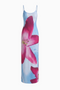 Blumen-Bodycon-Kleid mit Spaghettiträgern