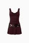 Deep Plum Fitted Mini Dress