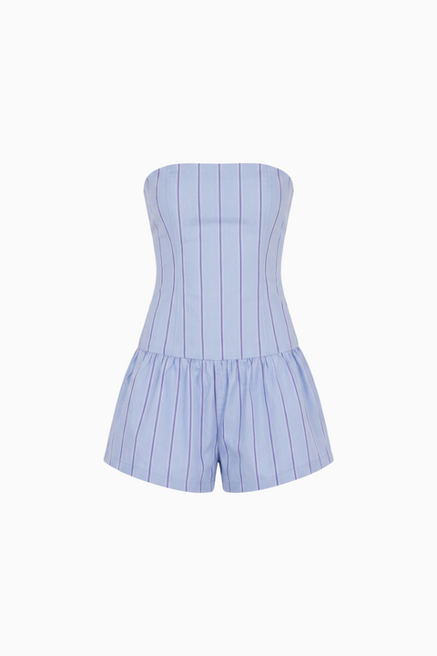 Ensemble corset bustier rayé et short