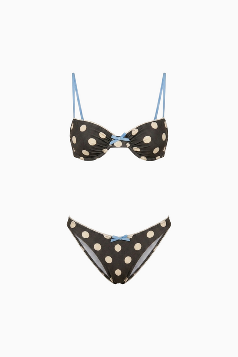 Bikini a pois con ferretto