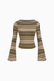 Multi-Stripe Wide Sleeve Top