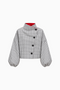 Contrast Lapel Check Jacket