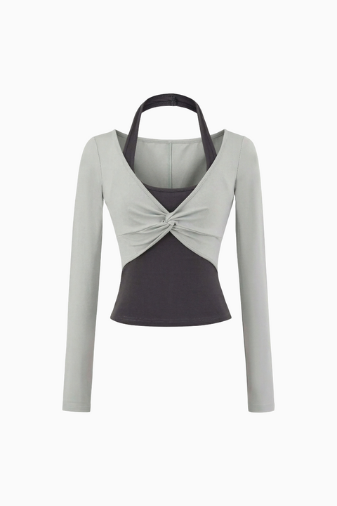 Layered Twist Active Top