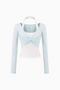 Geschichtetes Active-Top mit Twist-Detail