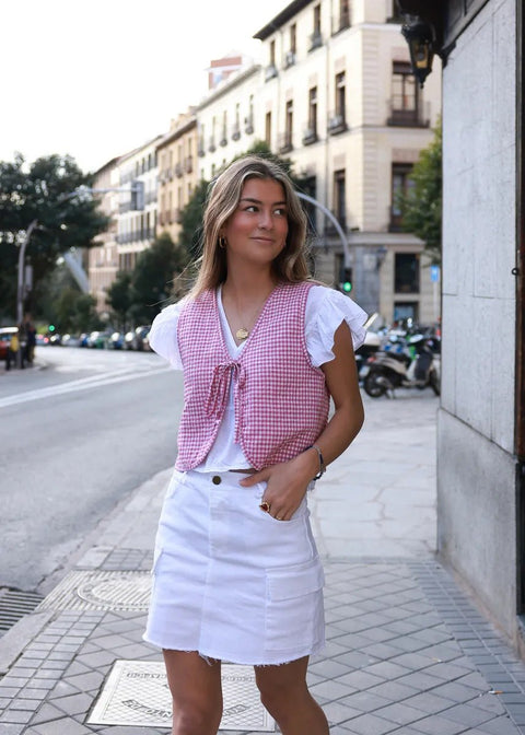 Randina Vichy Waistcoat | | S | Agnese Studios