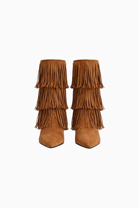 Tiered Fringe Western Boots