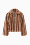 Cropped Faux Fur Jacket