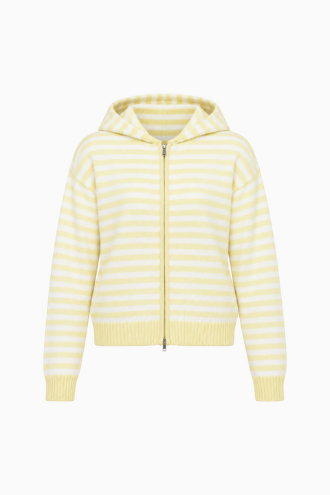 Gestreifter Strick-Hoodie