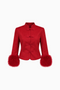 Chinese Knot Faux Suede Jacket