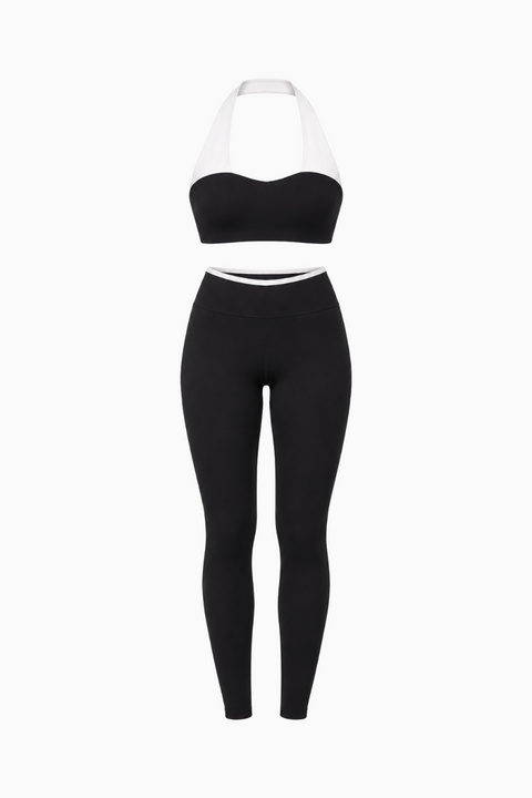 Color-Block Halter Active Set