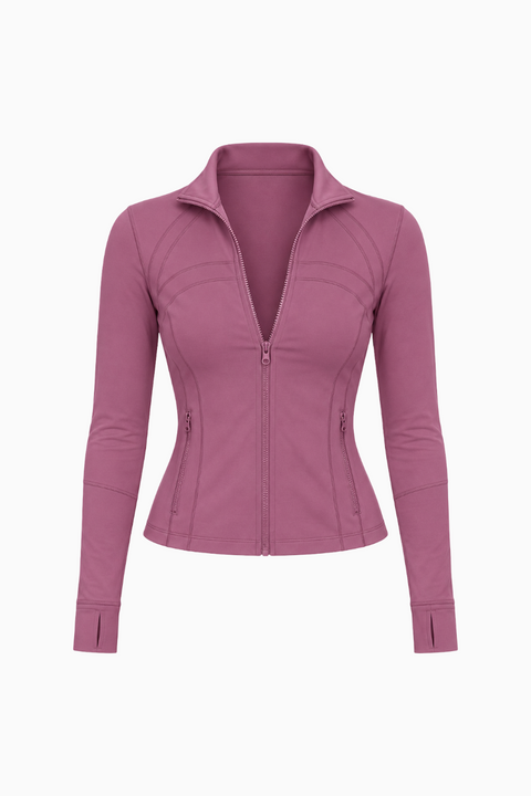 Long Sleeve Slim-Fit Yoga Track Jacket