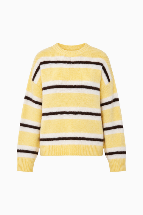 Relaxed Fit Pastel Striped Sweater