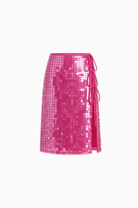 Gonna a portafoglio con paillettes