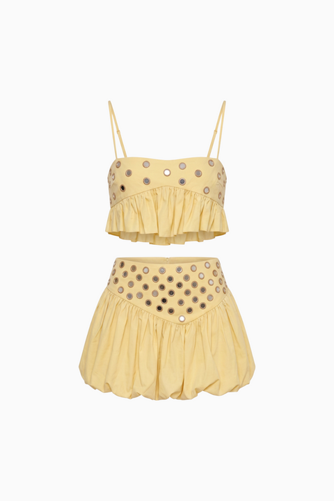 Conjunto de duas peças amarelo-manteiga Solstice