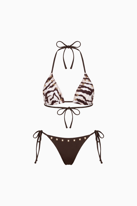 Zweiteiliger Bikini „Wild Safari“ mit Nieten