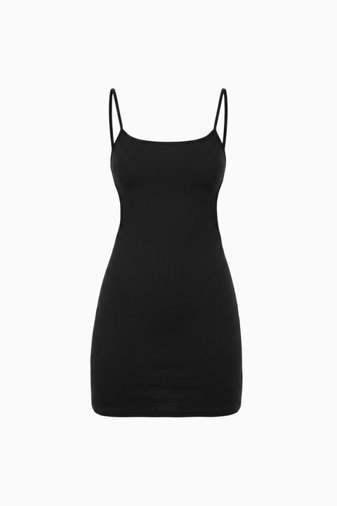 Vestido mini preto justo