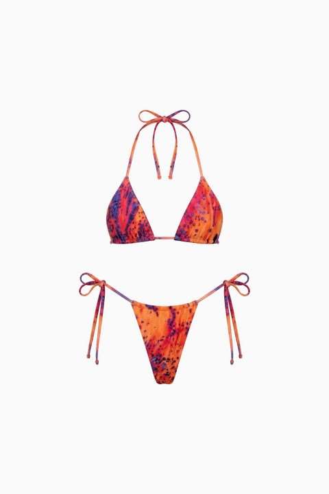 Bikini a triangolo color lava neon