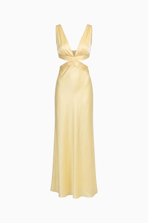 Elegantes Abendkleid mit tiefem Ausschnitt und Cut-Outs