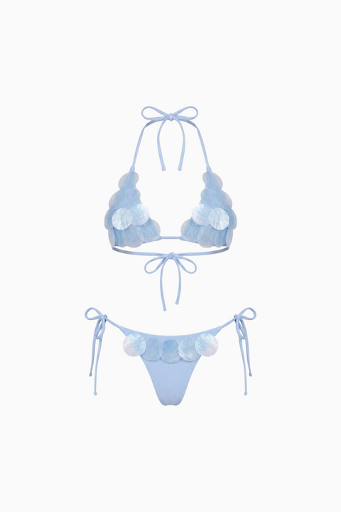 Bikini mit Meerjungfrauenschuppen-Dreiecksoberteil