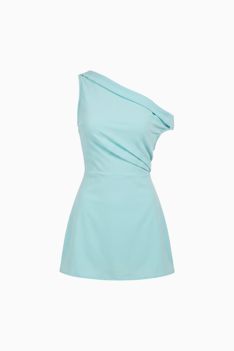 Asymmetrisches Chiffon-Minikleid