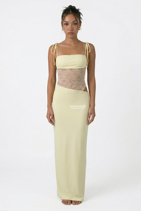 Ice Blue Flowing Maxi Dress