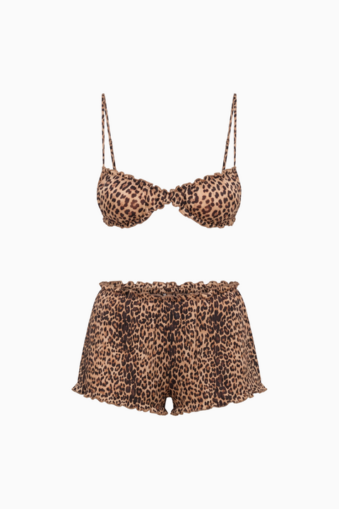 Fierce & Frilly Animal-Print-Bikini-Set