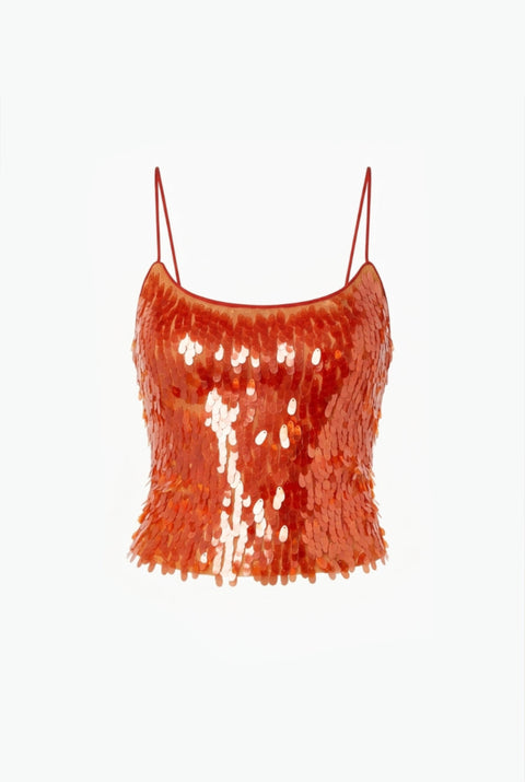 Haut à sequins orange 10 ?