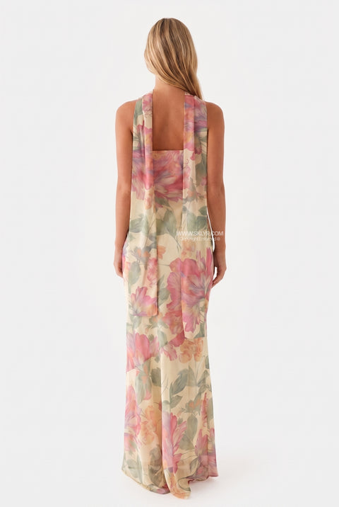 Robe longue structurée bustier ivoire