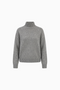 Ribbed Mock Neck Knit Sweater
