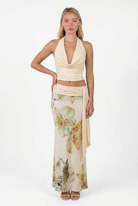 Zweiteiliges Set mit Blumenmuster