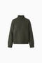 Ribbed Mock Neck Knit Sweater