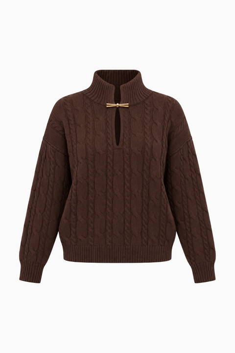 Cozy Brown Knit Sweater
