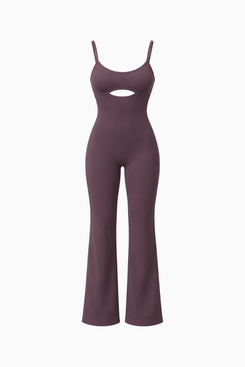 Jumpsuit mit Cut-outs und ausgestelltem Bein