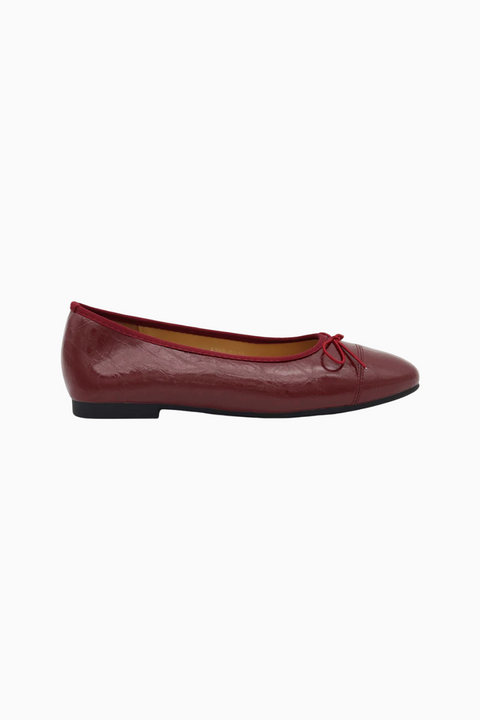 Ballerine in vernice bordeaux