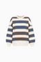Color-Block Stripe Pullover