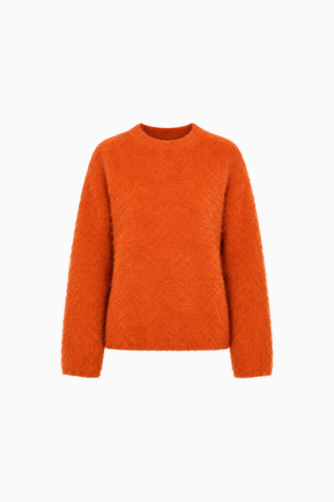 Soft Fuzzy Crewneck Sweater