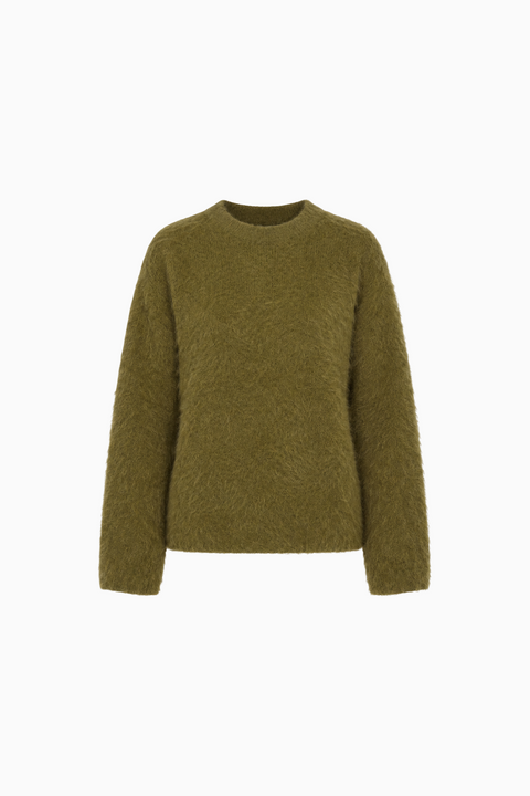 Soft Fuzzy Crewneck Sweater