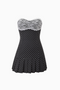 Mini-robe bustier à pois