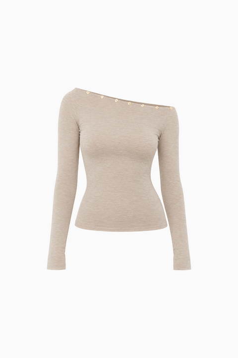 Off-Shoulder Style Ribbed Top
