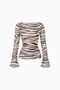 Zebra Mesh Top