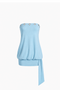 Vestido mini cai-cai com bordado inglês e cintura descaída