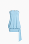 Robe courte bustier avec œillets et taille basse
