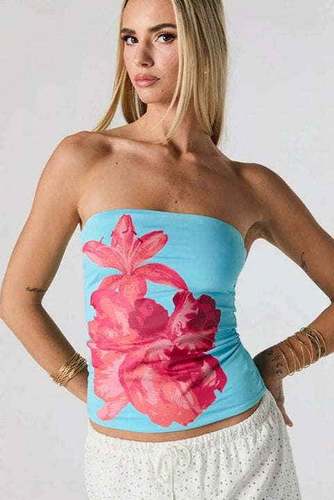 Gina Blue Top | | S | Agnese Studios